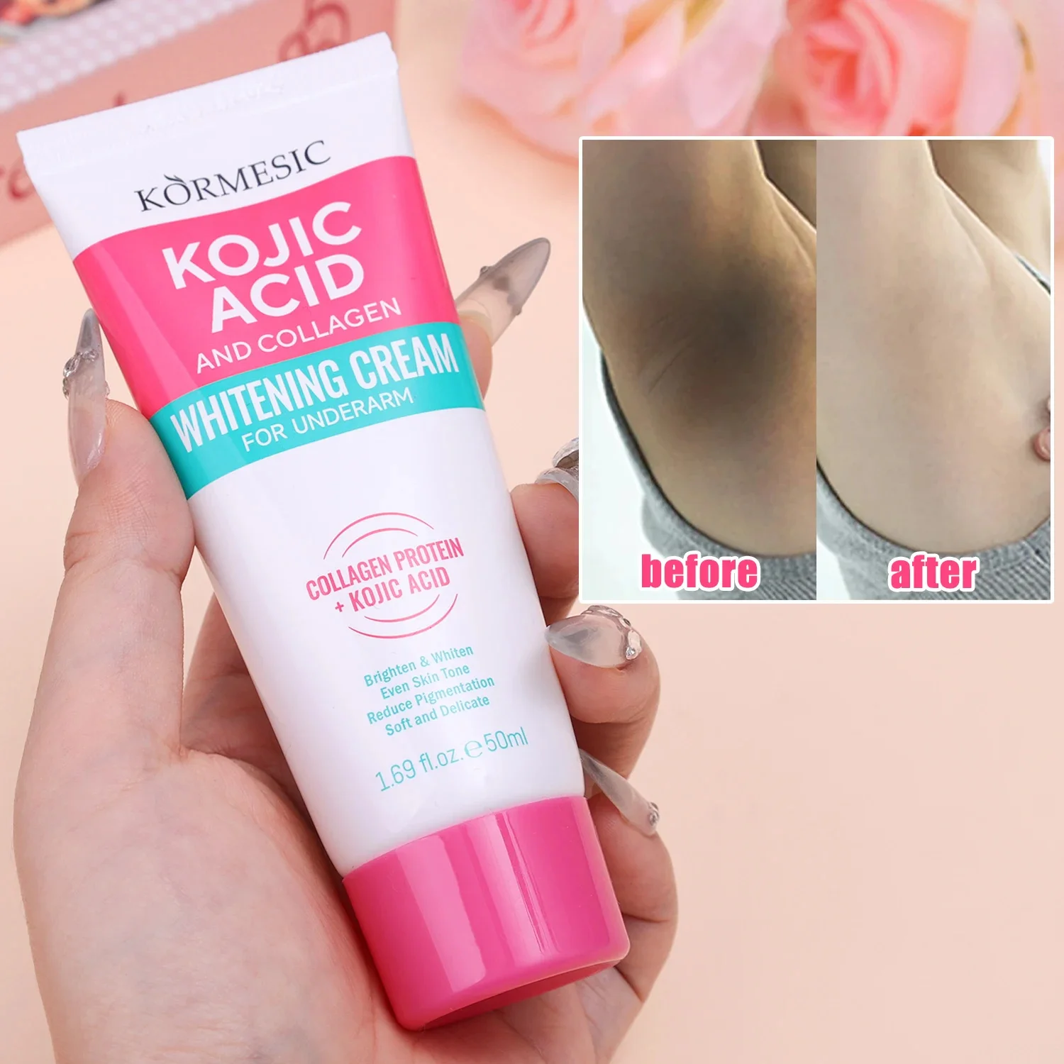 Skincare Whitening - Creme Clareador de Colágeno para Axilas