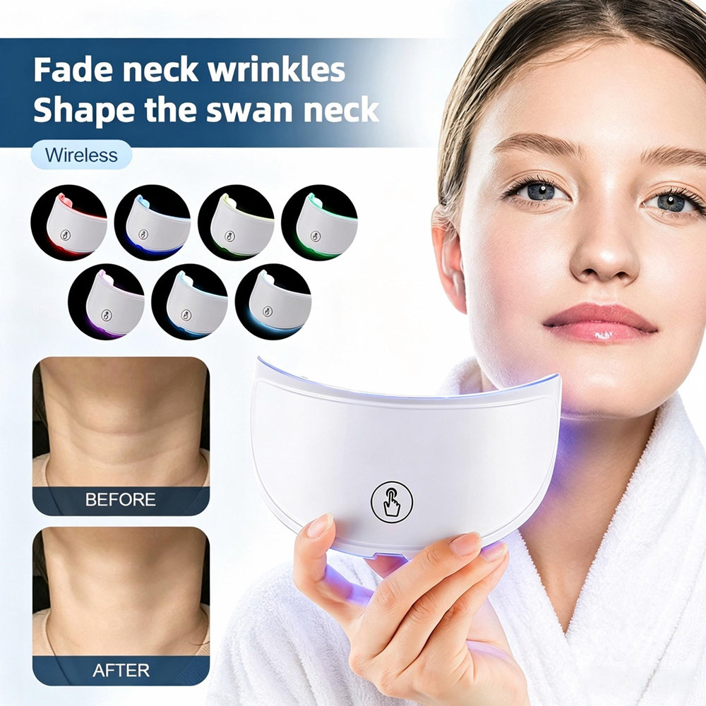 Skincare Whitening - Máscara de LED para o pescoço,