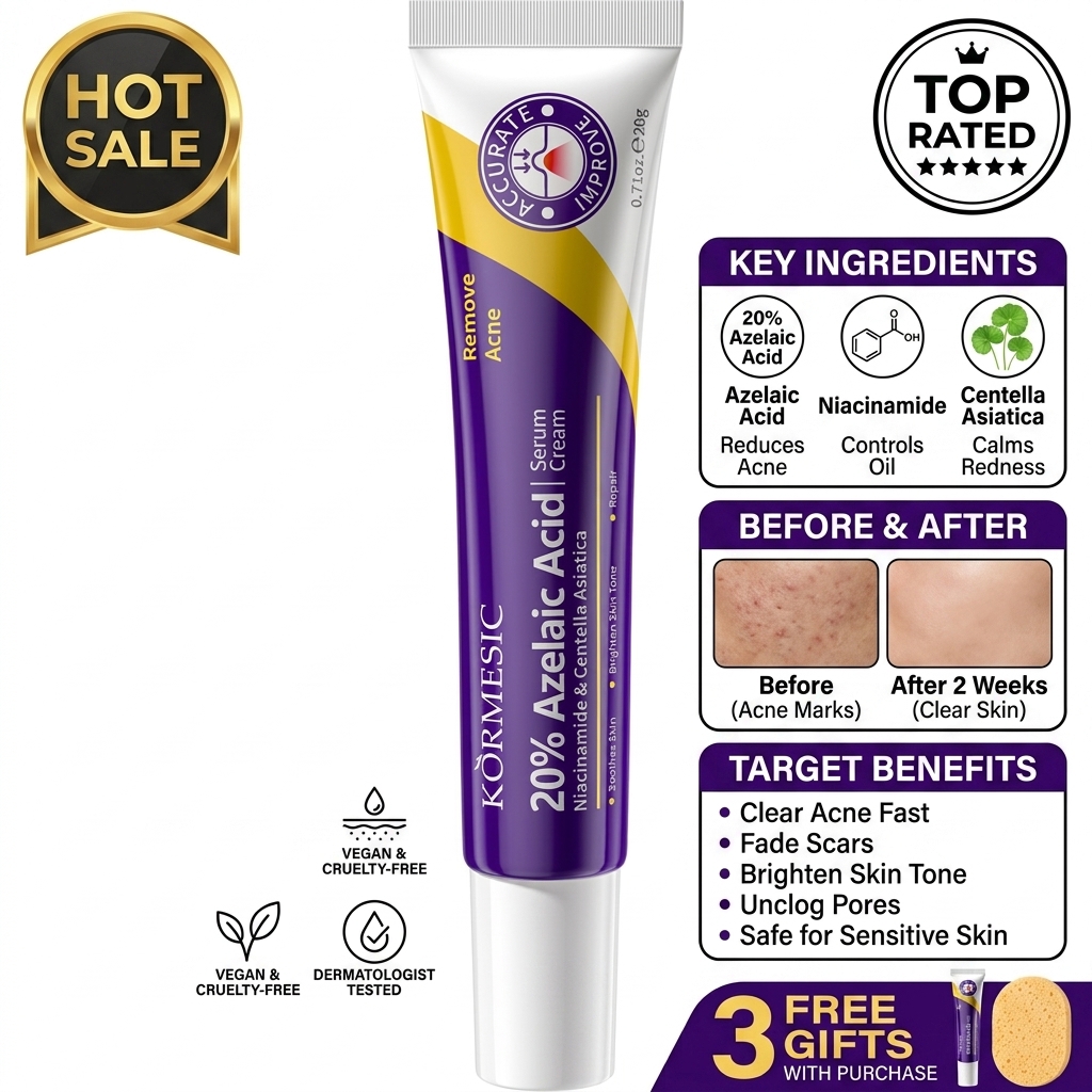 Azelaic Acid Serum - Creme facial hidratante profundo com 20%