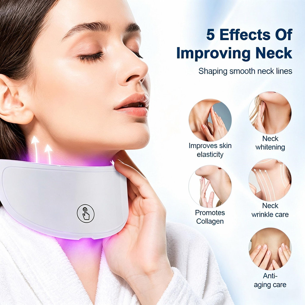 Máscara de LED para o pescoço, - Skincare Whitening avaliação e preço
